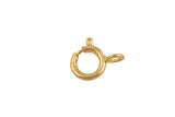 14Kt Solid Spring Ring Clasp- 5mm - Closed- USA made