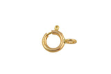 14Kt Solid Spring Ring Clasp- 5mm - Closed- USA made