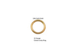 14Kt Solid Spring 22 gauge Closed Jump Ring-Closed- USA made