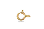 14Kt Solid Spring Ring Clasp- 5mm - Closed- USA made