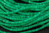 Emerald Quartz Heishi Discs Beads 2x4mm 3x6mm 15.5" Strand