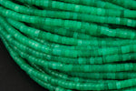 Emerald Quartz Heishi Discs Beads 2x4mm 3x6mm 15.5" Strand