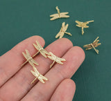 Gold plated alloy earring post Dragonfly -Alloy earring charms- earring connector - earring findings jewelry supply