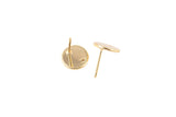 Gold Filled Coin Earring Stud Finding - 14/20 Gold Filled- USA Product- 8mm 10mm or 12mm 1 pair per order