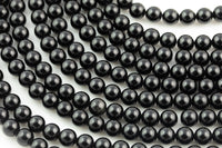 Natural Black Obsidian Smooth Beads 4mm 6mm 8mm 10mm AAA High Quality 15.5" Strand Gemstone Beads