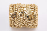 14k Gold PVD Ion Plated Coin Sequin Chain Chains 4mm 6mm - Tarnish Resistant - Sold by the yard