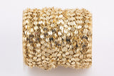 14k Gold PVD Ion Plated Coin Sequin Chain Chains 4mm 6mm - Tarnish Resistant - Sold by the yard