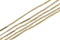 1.7mm Gold-filled Satellite Hammered Bar Chain by the Foot- Wholesale- 11mm Hammered Section