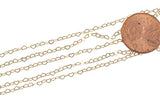 Gold Filled Heart Chain 2 x 1.8mm , Wholesale, USA Made, Chain by foot Permanent Jewelry Chain