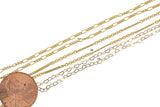 Gold Filled Textured & Satellite Chain by the Foot