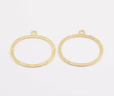 Brass earrings-Earring copper accessories-Earring pendant-Brass earring charms-Earring connector-Brass jewelry-Oval - 35x38mm