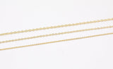 14k Gold Plated Dainty Oval Chains - Tarnish Resistant Standard Flat Oval Chain - Sold by the yard
