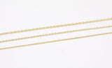 14k Gold Plated Dainty Oval Chains - Tarnish Resistant Standard Flat Oval Chain - Sold by the yard