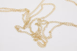 14k Gold Plated Soldered Extender Chain 2mm 2.5mm 3mm Curb Chain used for Extenders or Necklaces - Tarnish Resistant - Sold by the yard