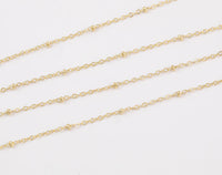 14k Gold Plated Satellite Chains - Tarnish Resistant Satellite Chain - Sold by the yard