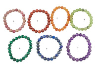 Rainbow Series- Natural Gemstone Bracelets- Hand Made in the USA