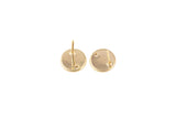 Gold Filled Coin Earring Stud Finding - 14/20 Gold Filled- USA Product- 8mm 10mm or 12mm 1 pair per order