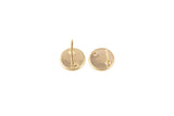Gold Filled Coin Earring Stud Finding - 14/20 Gold Filled- USA Product- 8mm 10mm or 12mm 1 pair per order