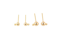 Gold Filled Coin Ball Stud Finding - 14/20 Gold Filled- USA Product- 4mm or 5mm 1 pair per order