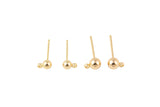Gold Filled Coin Ball Stud Earring Findings - 14/20 Gold Filled- USA Product- 4mm or 5mm 1 pair per order