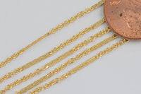1.7mm Gold-filled Satellite Hammered Bar Chain by the Foot- Wholesale- 11mm Hammered Section
