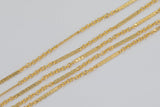 1.7mm Gold-filled Satellite Hammered Bar Chain by the Foot- Wholesale- 11mm Hammered Section