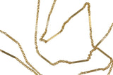 1.7mm Gold-filled Satellite Hammered Bar Chain by the Foot- Wholesale- 11mm Hammered Section