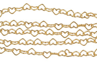 Gold Filled Heart Chain- Heart Chain 3.2mm - Bubble Heart Cable Chain for Permanent Jewelry- Wholesale - USA made Permanent Jewelry Chain