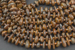 Natural Bronzite Smooth Freeform Roundel Chip Beads 15.5" Strand