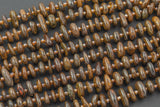 Natural Bronzite Smooth Freeform Roundel Chip Beads 15.5" Strand