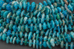 Natural Apatite Smooth Freeform Roundel Chip Beads 15.5" Strand