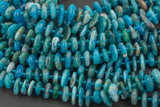 Natural Apatite Smooth Freeform Roundel Chip Beads 15.5" Strand