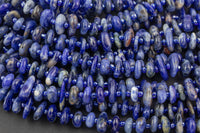 Natural Sodalite Smooth Freeform Roundel Chip Beads 15.5" Strand