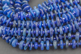 Natural Kyanite Smooth Freeform Roundel Chip Beads 15.5" Strand