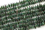 Natural Seraphinite Smooth Freeform Roundel Chip Beads 15.5" Strand