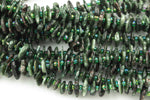 Natural Seraphinite Smooth Freeform Roundel Chip Beads 15.5" Strand