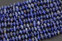 Natural Sodalite Smooth Freeform Roundel Chip Beads 15.5" Strand