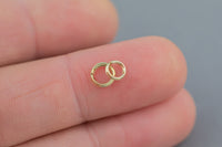 Gold Filled 5mm 6mm 7mm Round Split Ring- 14/20 Gold FIlled- USA Made- 4-8 Pieces per order- Spring Ring