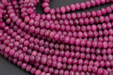 Natural Ruby High Quality in Diamond Cut Faceted Roundel, 2x4mm - Full 15.5 Inch Strand-Full Strand 15.5 inch Strand