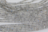 Natural Labradorite High Quality in Diamond Cut Faceted Roundel, 3mm - Full 15.5 Inch Strand-Full Strand 15.5 inch Strand