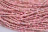 Natural Beryl Morganite Aquamarine High Quality in Diamond Cut Faceted Roundel, 3mm - Full 15.5 Inch Strand-Full Strand 15.5 inch Strand