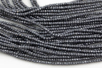 Natural Terra Hertz High Quality in Diamond Cut Faceted Roundel, 3mm - Full 15.5 Inch Strand-Full Strand 15.5 inch Strand