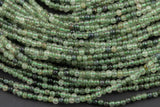 3mm 4mmNatural Green Rutilated Quartz Beads Green Phantom + Rutiled Quartz 3mm 4mm Loose Beads Full Strand 15.5" Strand