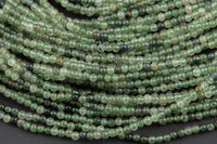 Natural Green Rutilated Quartz- 3mm- Full Strand 15.5" Strand