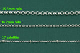 Sterling Silver Chain USA Made Paperclip Chains Satellite Bar Cable Rolo Oval Cuban Italian Figaro For Permanent Jewelry Made in USA 925 SS