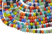 8mm Crystal Smooth Roundel Barrel Beads multi Color about 16.5"