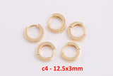 4pc Gold Filled Earring Hoops Lever Back one touch w/ open link Lever Hoop earring Nickel free Lead Free for Earring Charm Making Findings