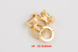 4pc Gold Filled Earring Hoops Lever Back one touch w/ open link Lever Hoop earring Nickel free Lead Free for Earring Charm Making Findings