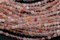 Natural Strawberry Quartz 4mm Beads 15.5" Strand