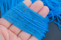 2mm Crystal Round 1 or 2 or 5 or 10 STRANDS- 14.5 inch strand- Light Aqua Blue